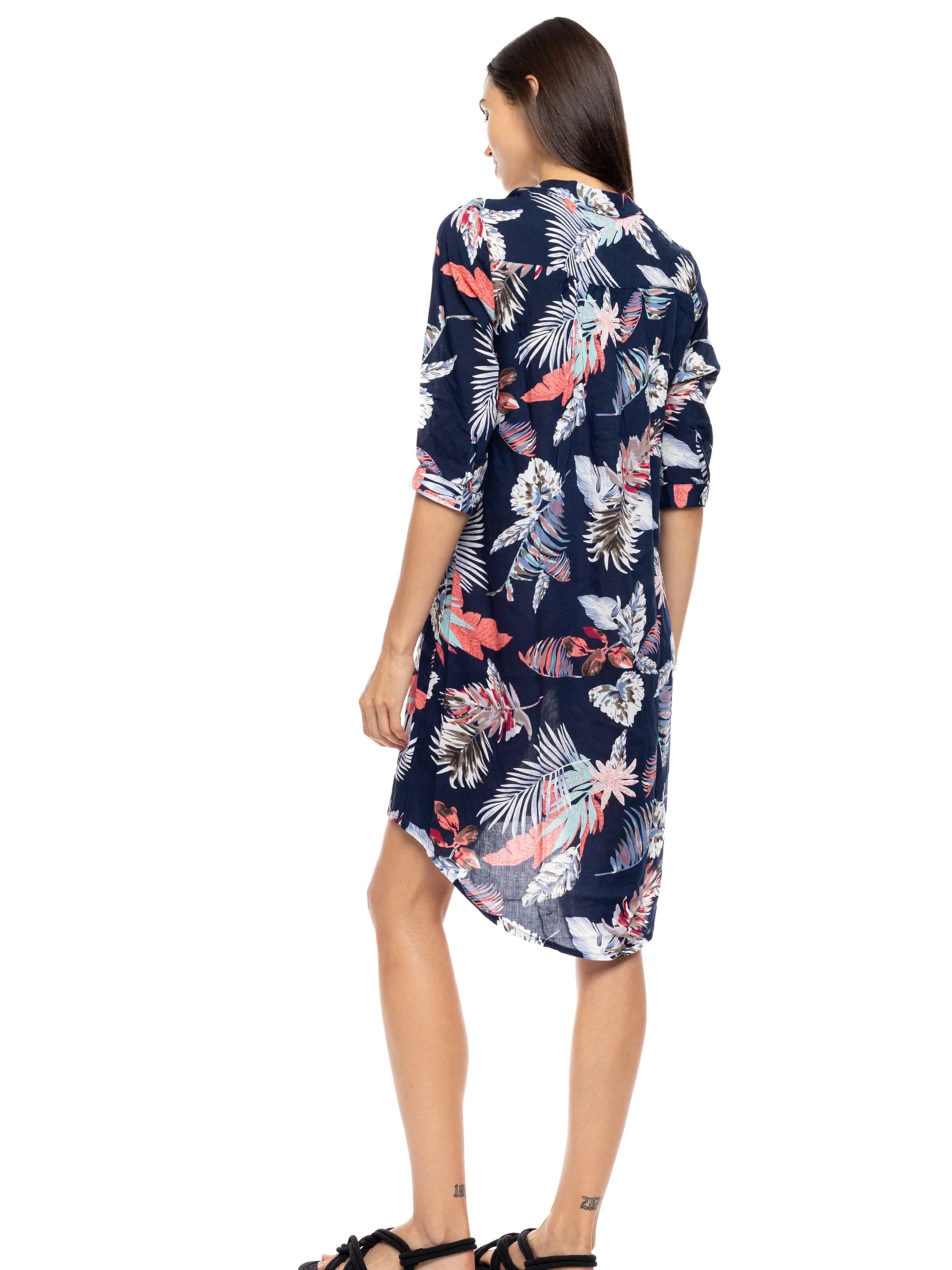 Pink Label Zomerjurk 'BEACHWEAR TROPICAL' in Blauw