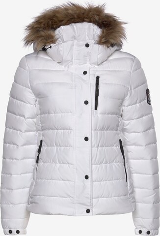 Veste d’hiver Superdry en blanc : devant