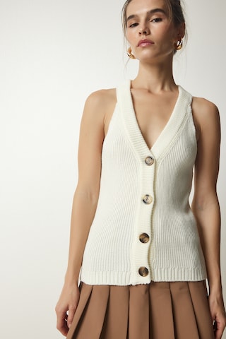 Happiness İstanbul Pletená vesta - Béžová: predná strana