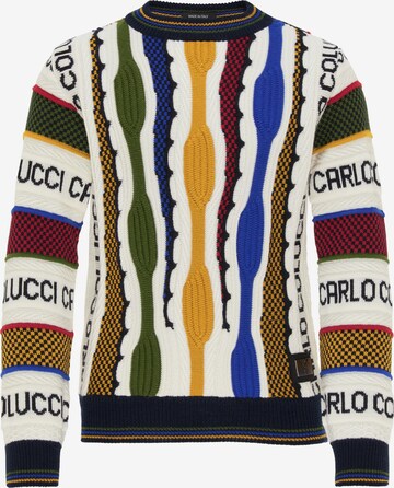 Carlo Colucci Sweater 'Casale' in Mixed colors: front