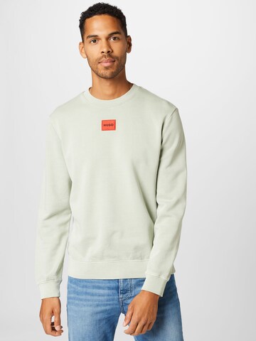 HUGO Red Sweatshirt 'Diragol' in Green: front