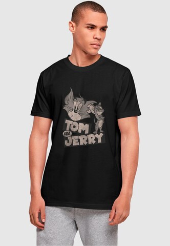 ABSOLUTE CULT Shirt 'Tom and Jerry - Cartoon' in Black: front