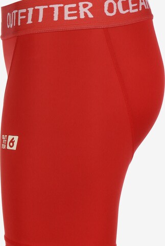 OUTFITTER Skinny Sportunterhose 'Tahi' in Rot