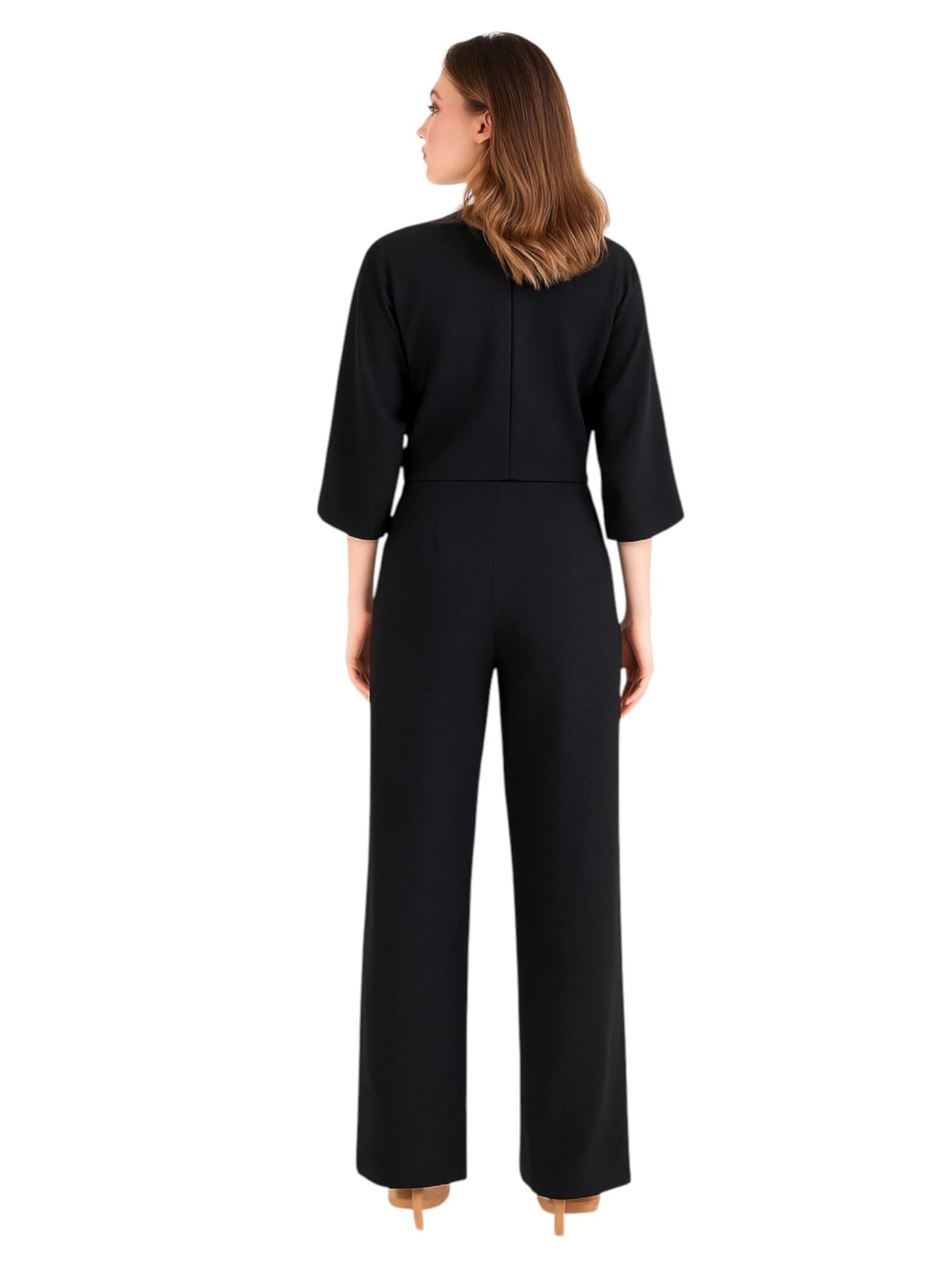 fashionshowcase Wide leg Broek 'LIRIN' in Zwart