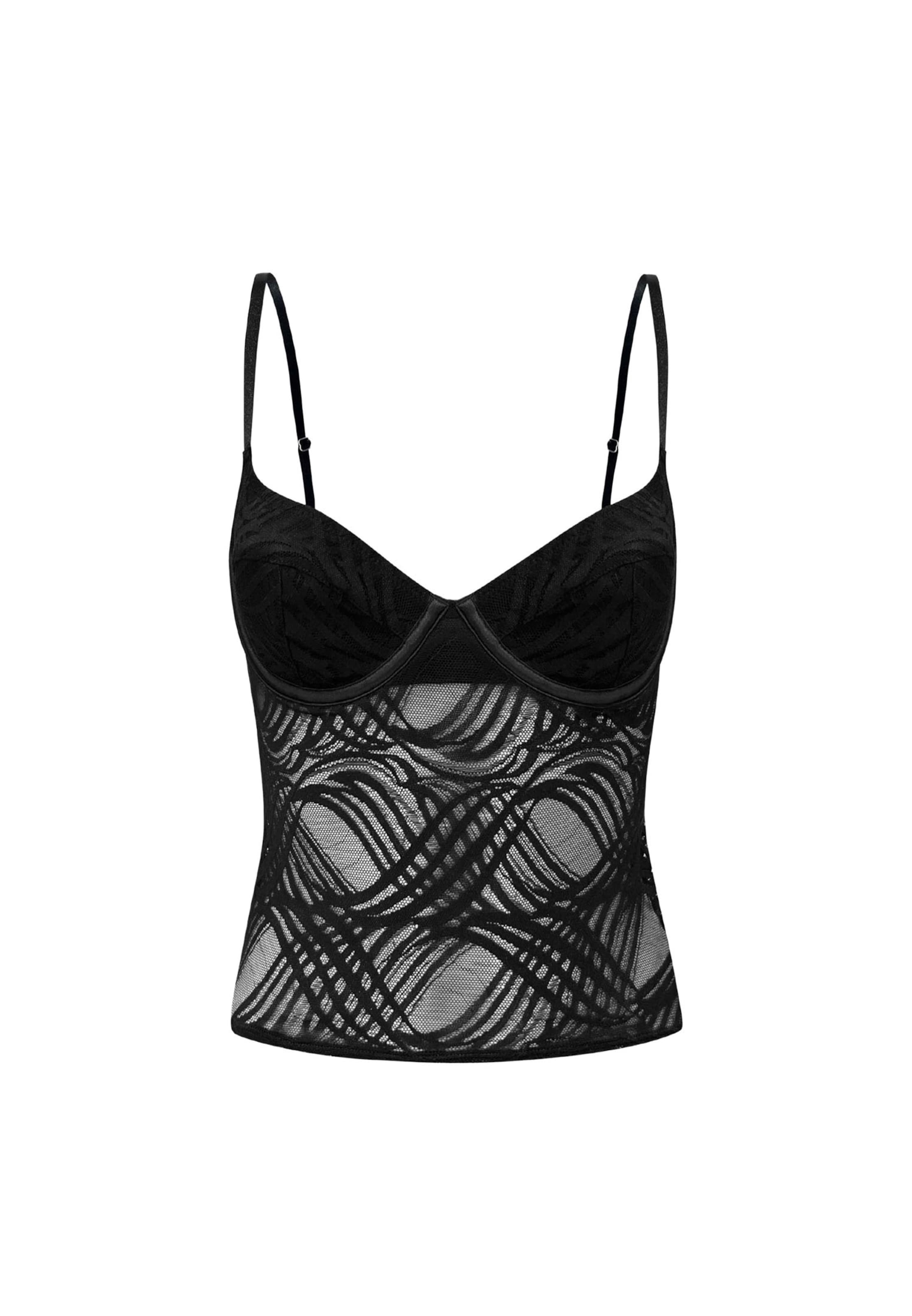 OW Collection Top 'Kayla' in Black: front