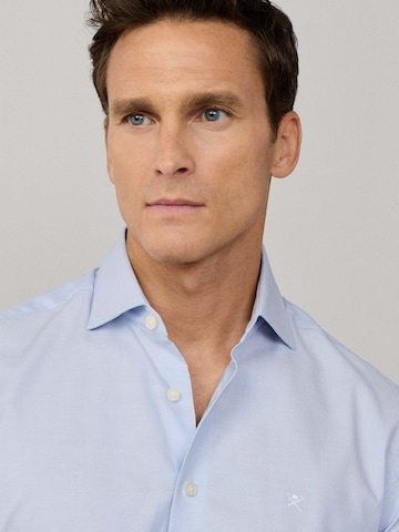 Hackett London Slim fit Zakelijk overhemd 'Ess' in Blauw