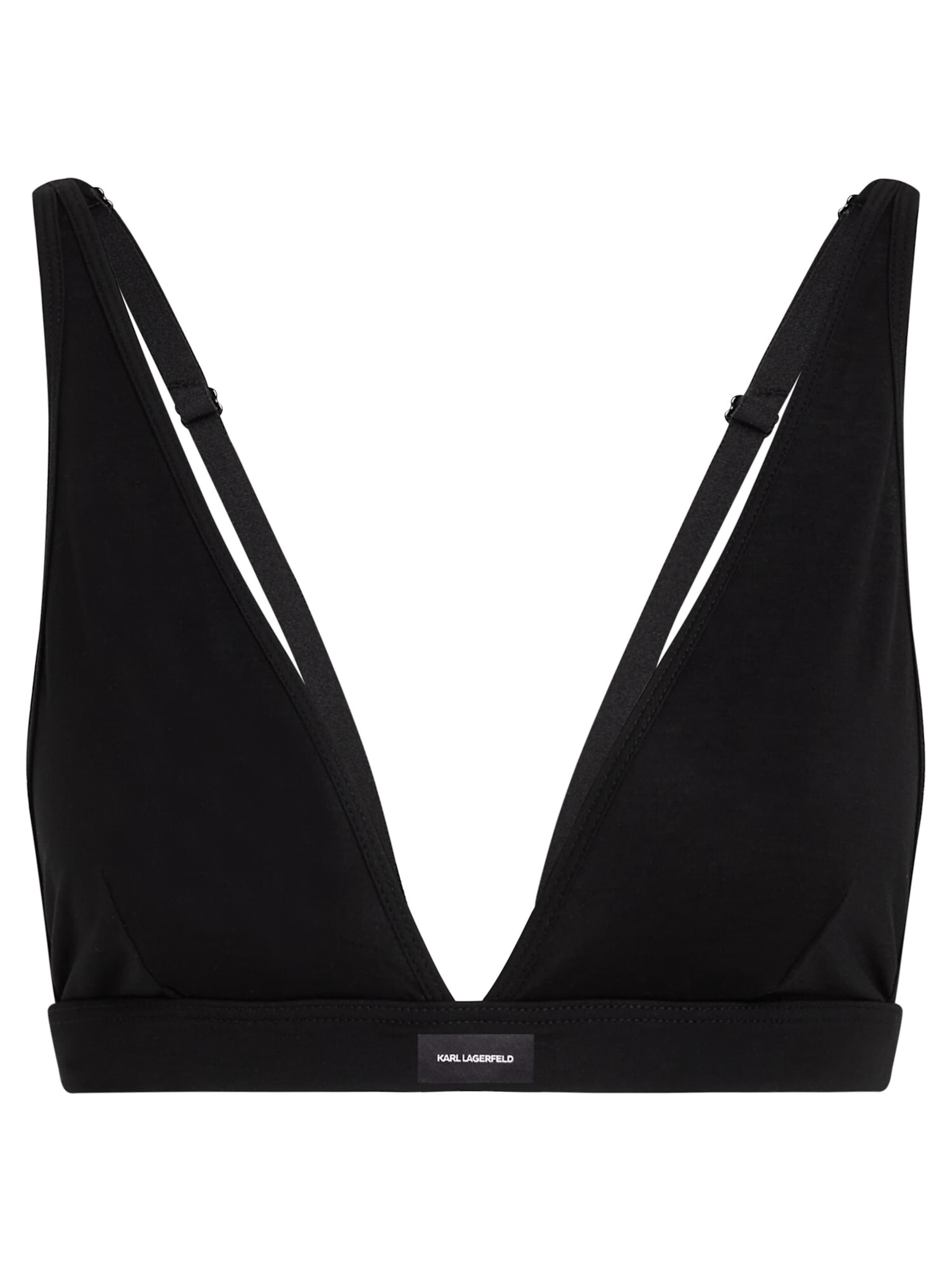 Karl Lagerfeld Triangel BH i sort: forside