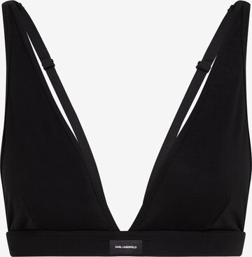 Karl Lagerfeld Triangle Bra in Black: front