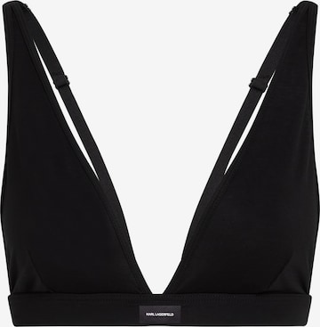 Karl Lagerfeld Trojúhelníková Podprsenka – černá: přední strana