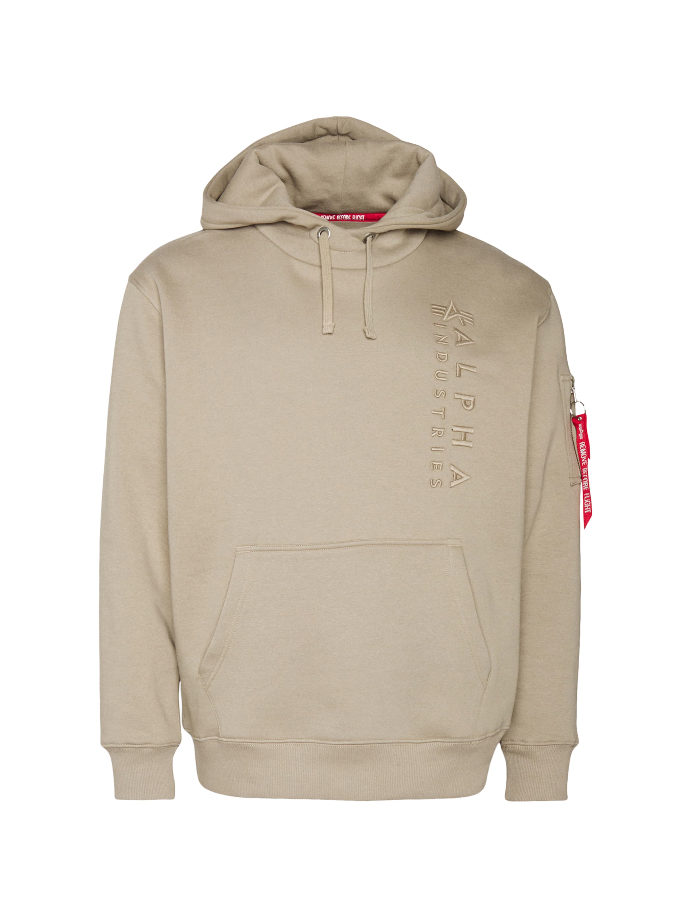 ALPHA INDUSTRIES Sweatshirt i beige: framsida