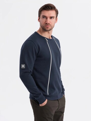 Sweat-shirt Ombre en bleu