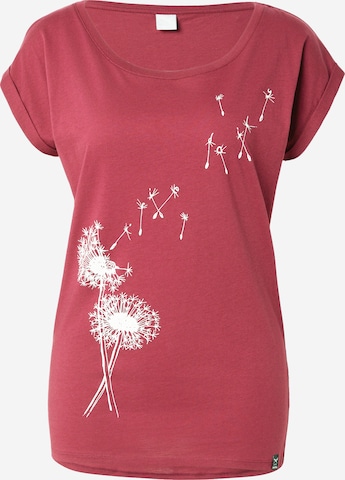 Iriedaily - Camiseta 'Pusteblume' en rojo: frente