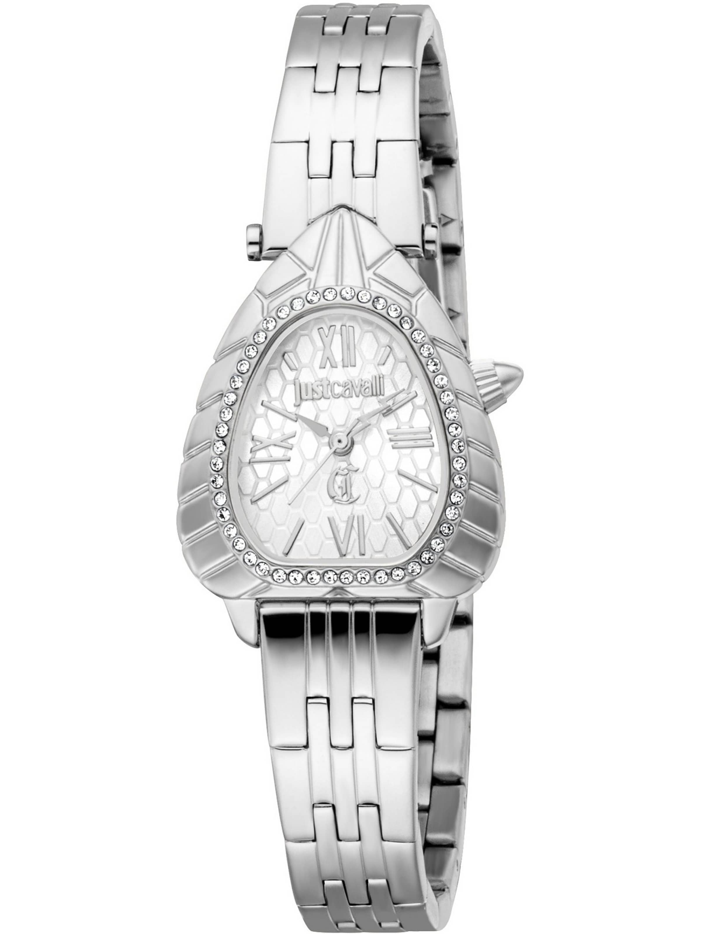 Just Cavalli Analoguhr in Silber: Vorderseite