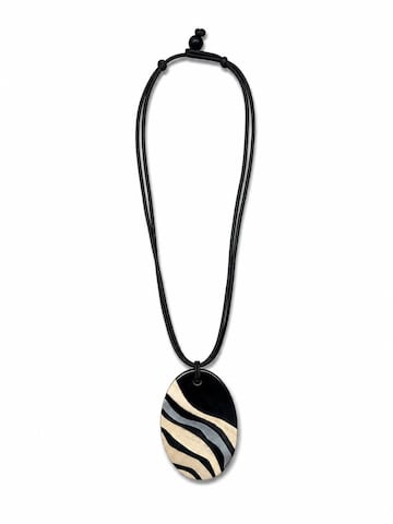 COLLEZIONE ALESSANDRO Necklace 'Marea' in Black: front