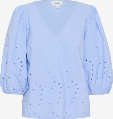 SOAKED IN LUXURY Blouse 'Manja' in Blue: front