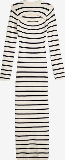 Bershka Pletena haljina u ecru/prljavo bijela / mornarsko plava, Pregled proizvoda