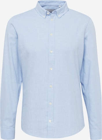 Casual Friday Slim fit Button Up Shirt 'Anton' in Blue: front