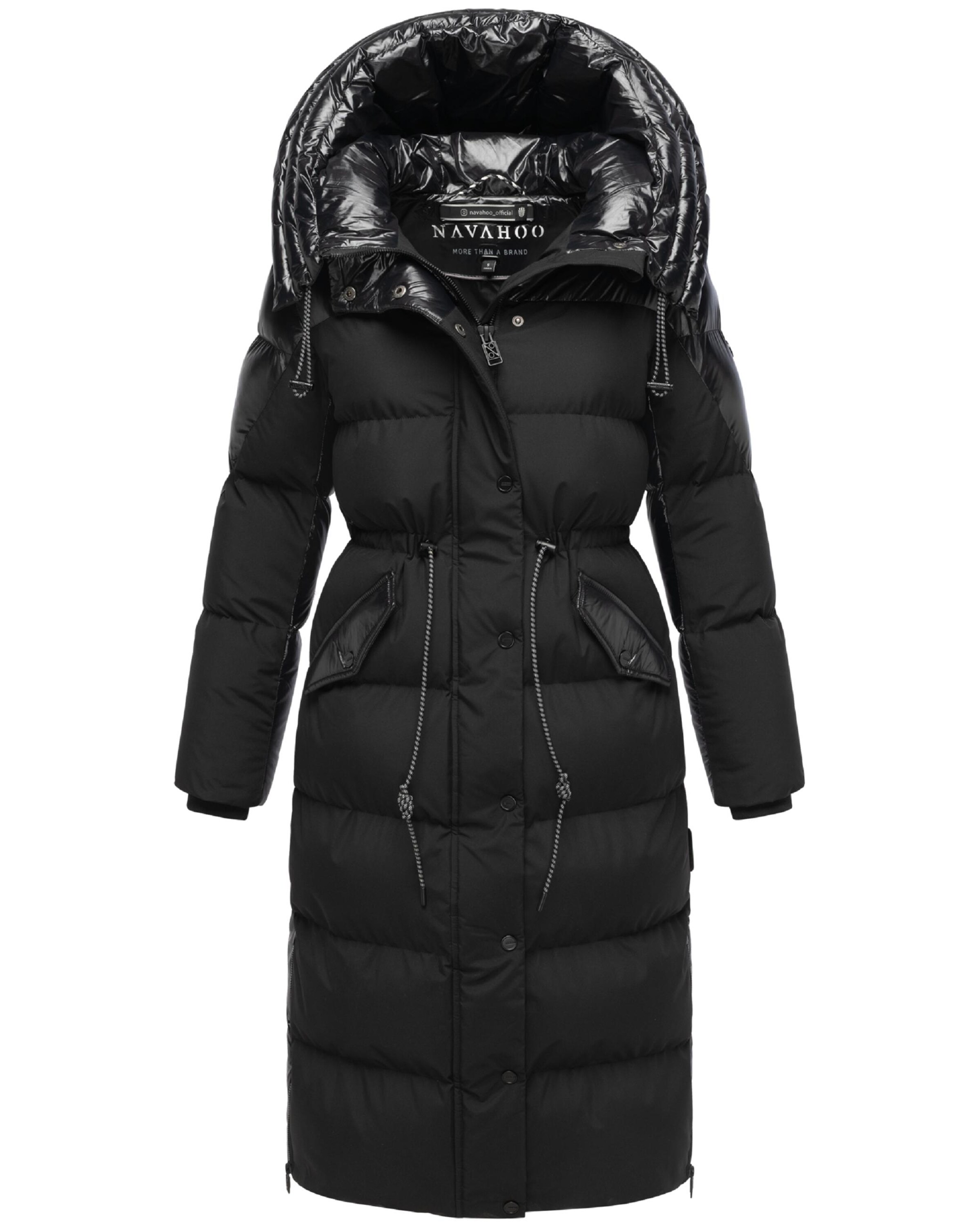 NAVAHOO Wintermantel 'Knusperherz 14' in Schwarz