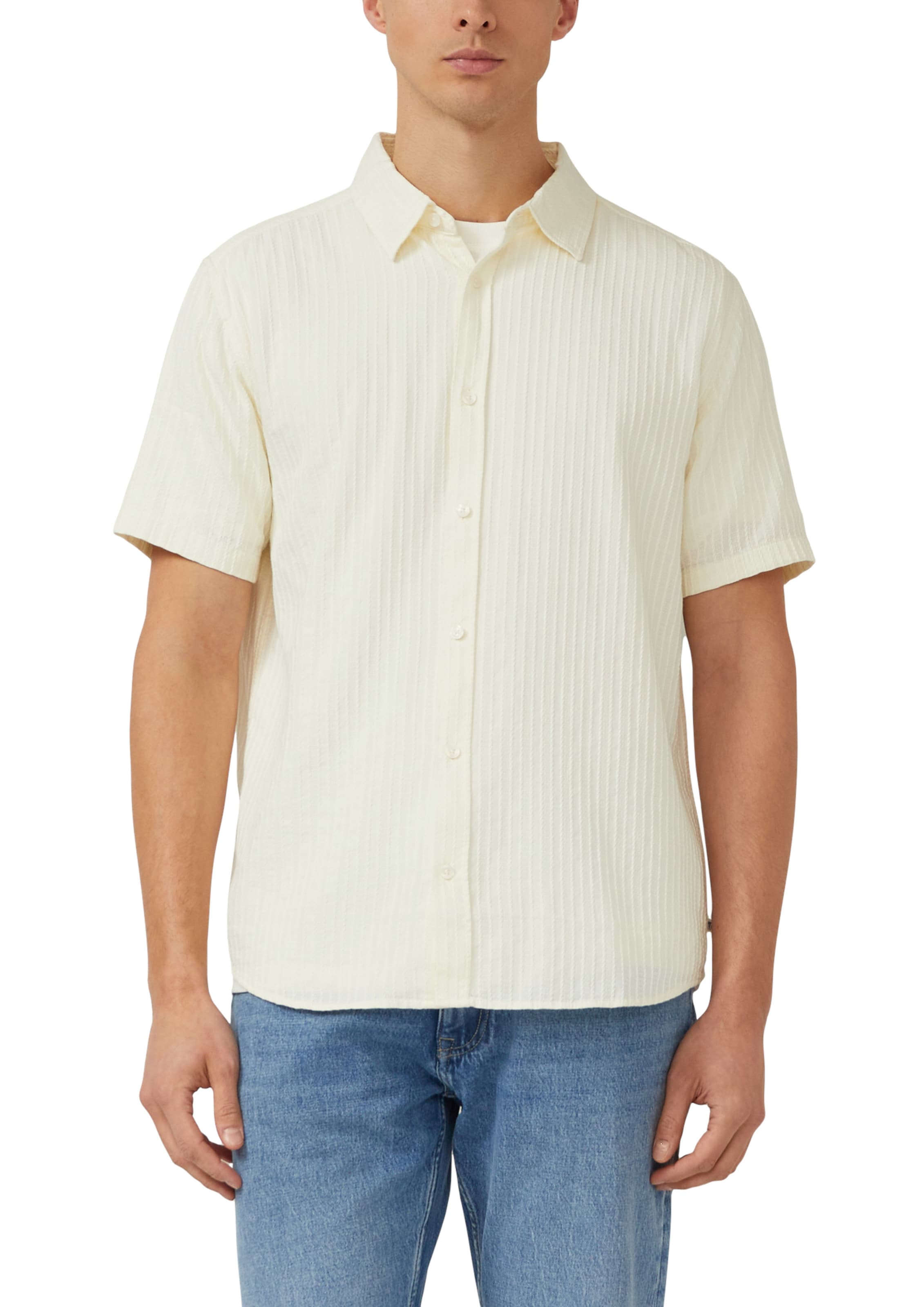 Coupe regular Chemise s.Oliver en beige : devant