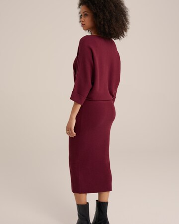 WE Fashion Knit dress in Red