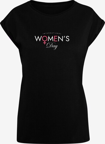 Merchcode Shirt 'WD - International Women's Day' in Zwart: voorkant