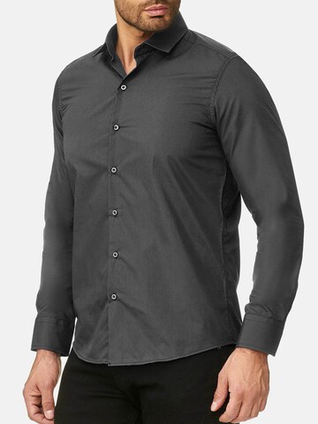 Reslad Slim fit Button Up Shirt 'RS7002' in Grey