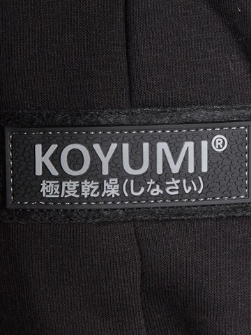 Koyumi Sweatshirt 'Oversize Hoodie mit Zipper & Print – 3-Faden Stoff - Warm 'Yasin Says'' in Black