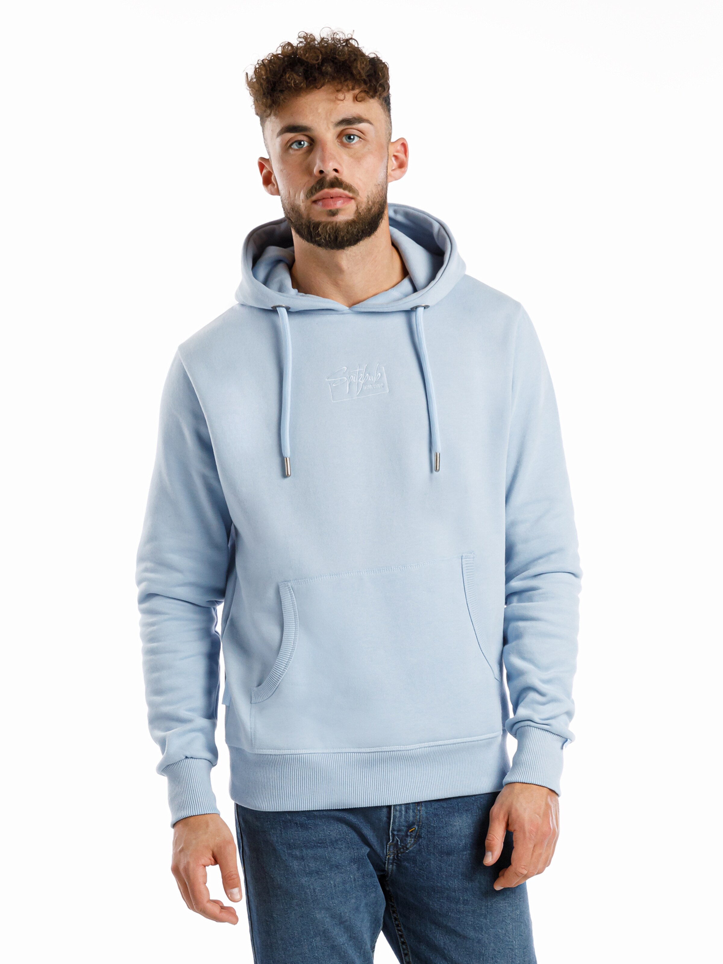 Sweat-shirt 'Linus' SPITZBUB en bleu : devant