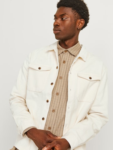 JACK & JONES Regular fit Button Up Shirt 'JJEddie' in Beige