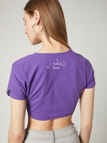 T-shirt 'Wiebke' VIERVIER en violet
