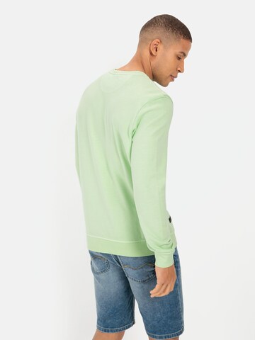 CAMEL ACTIVE Rundhals Sweatshirt aus reiner Baumwolle in Grün