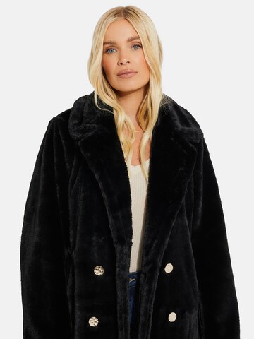 Threadbare Prechodný kabát 'Furry' - Čierna