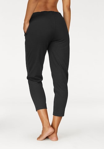 LASCANA Normalny krój Spodnie od piżamy w kolorze czarny