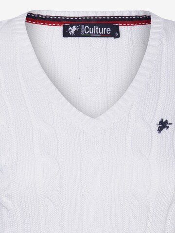 DENIM CULTURE Pullover 'Perla' in Weiß