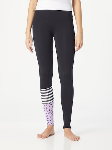 Hey Honey Skinny Workout Pants in Purple: front