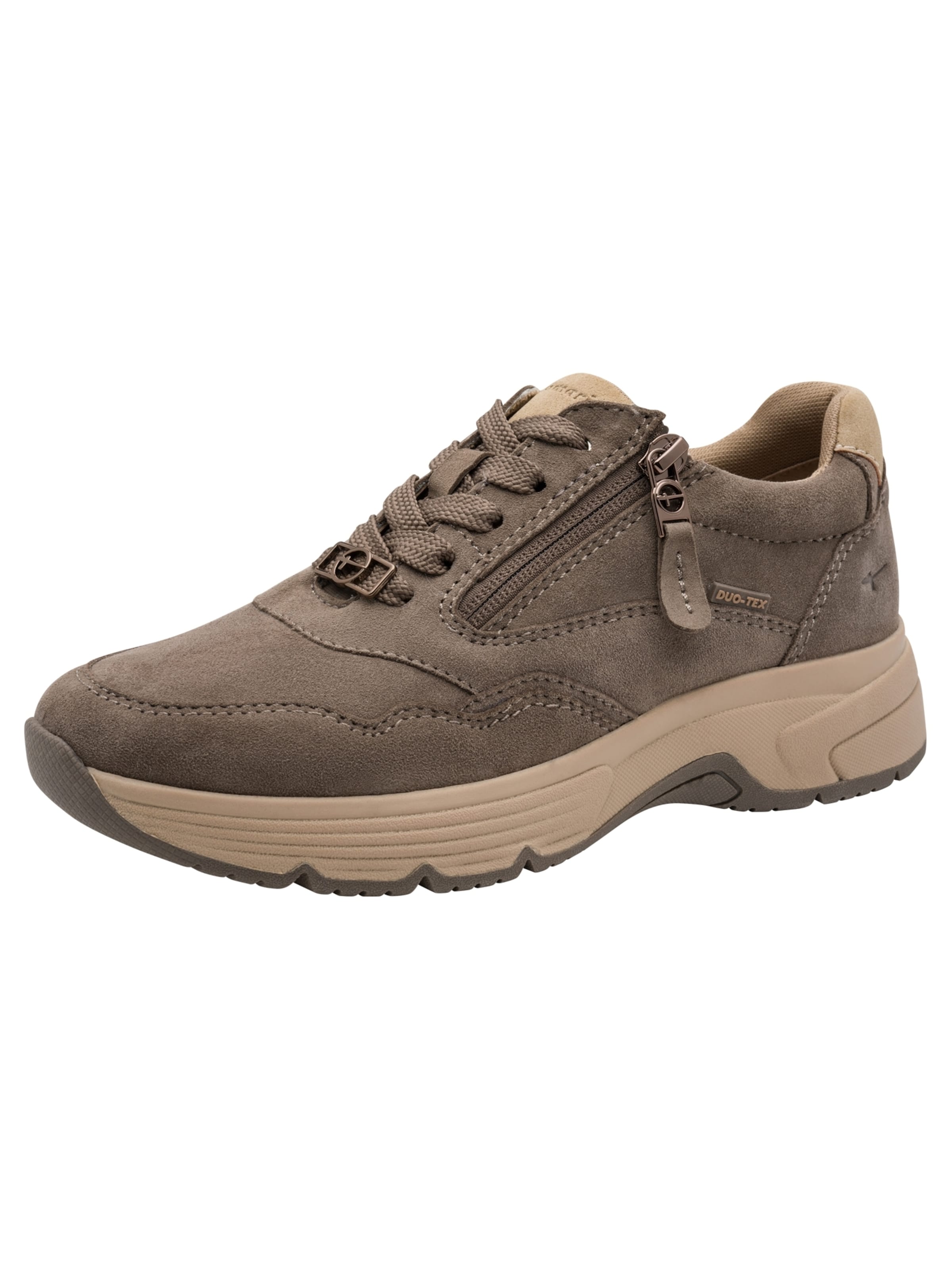 Baskets basses Tamaris en beige : devant