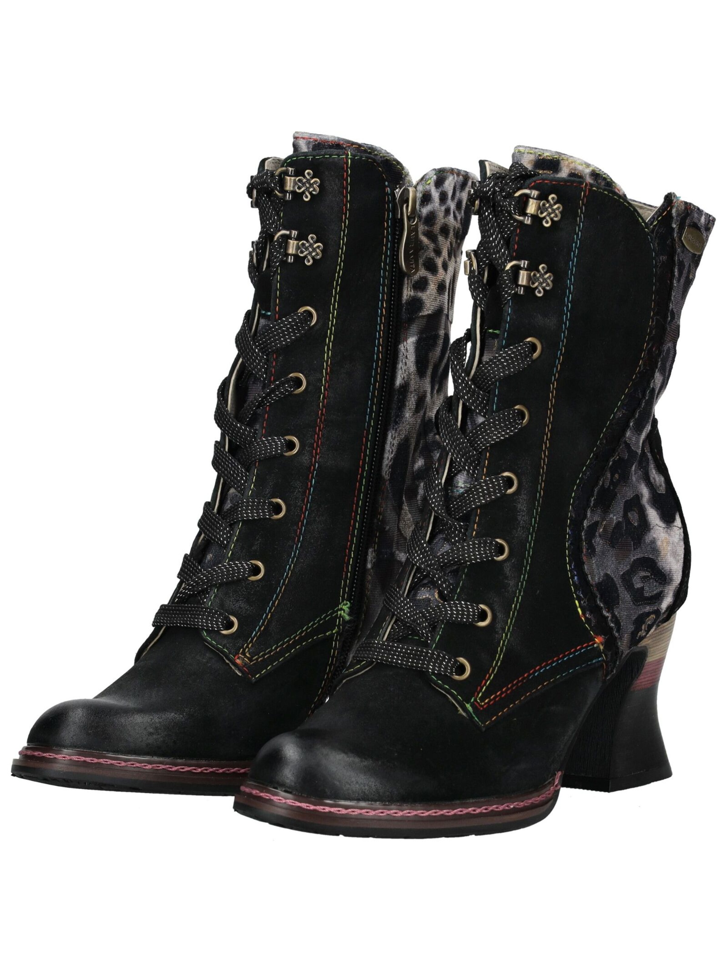 Bottines à lacets Laura Vita en noir