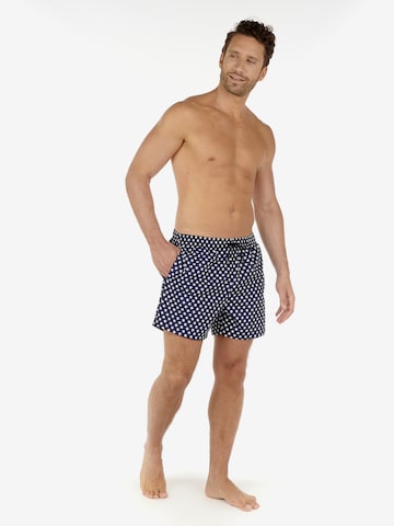 HOM Board Shorts ' Gordes ' in Blue: front