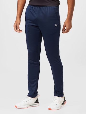 DUNLOP Slimfit Športne hlače | modra barva: sprednja stran