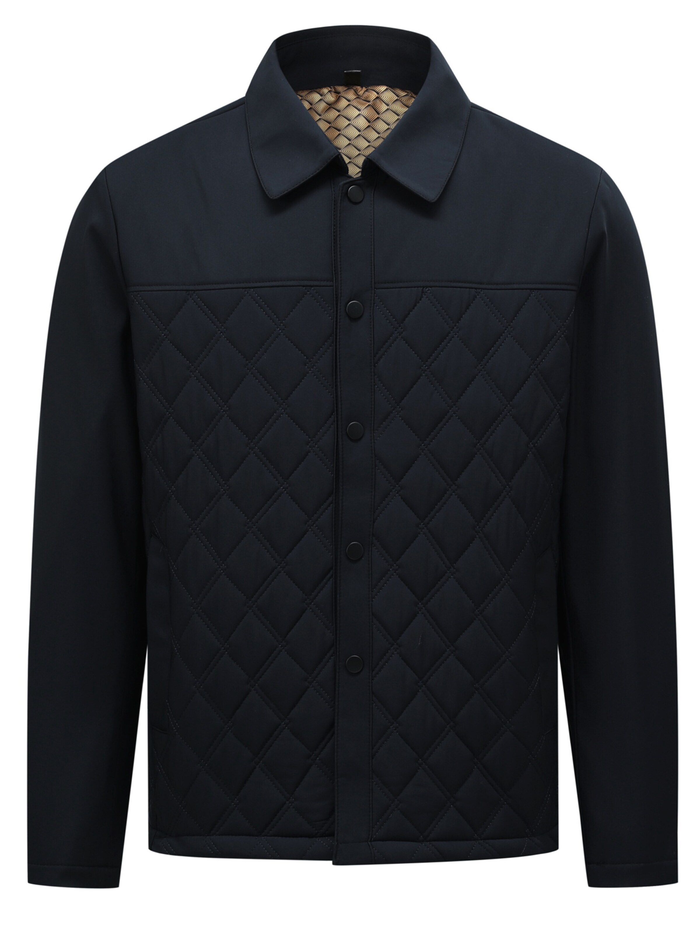 ALLTHEMEN Winter Jacket 'Rautenstich' in Blue