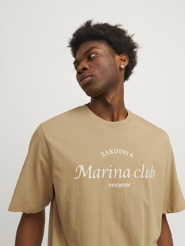 JACK & JONES Shirt 'Ocean Club' in Beige