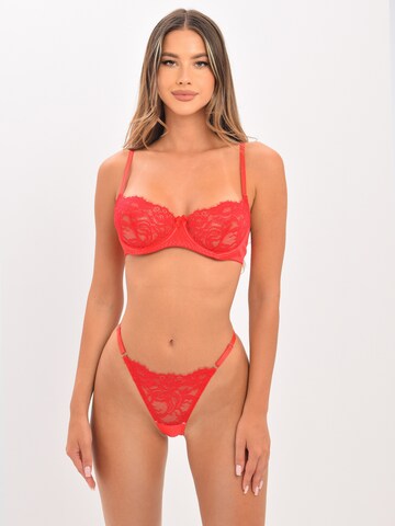 Orchibelle Bralette Underwear Sets in Red