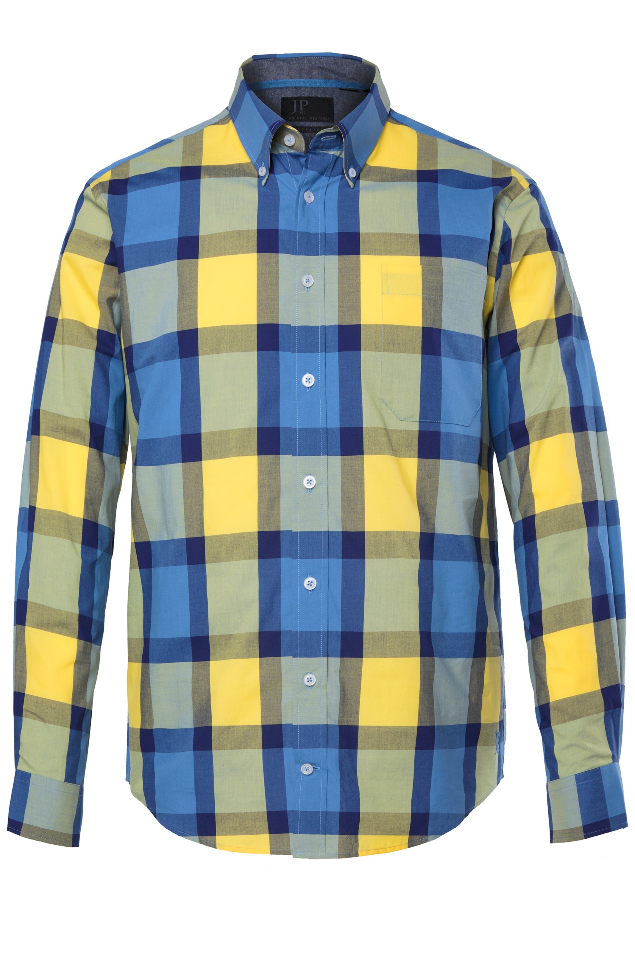 JP1880 Regular Fit Hemd in Blau: Vorderseite
