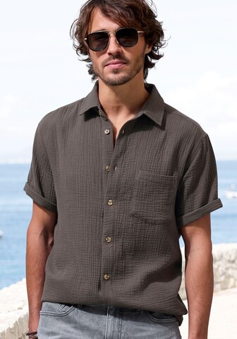 BEACH TIME Regular Fit Hemd in Grau