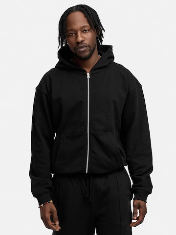 Daily Cotton Sweatjacke 'DCBEND' in Schwarz: Vorderseite