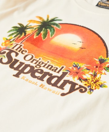 Superdry T-shirt 'Travel Souvenir' i vit