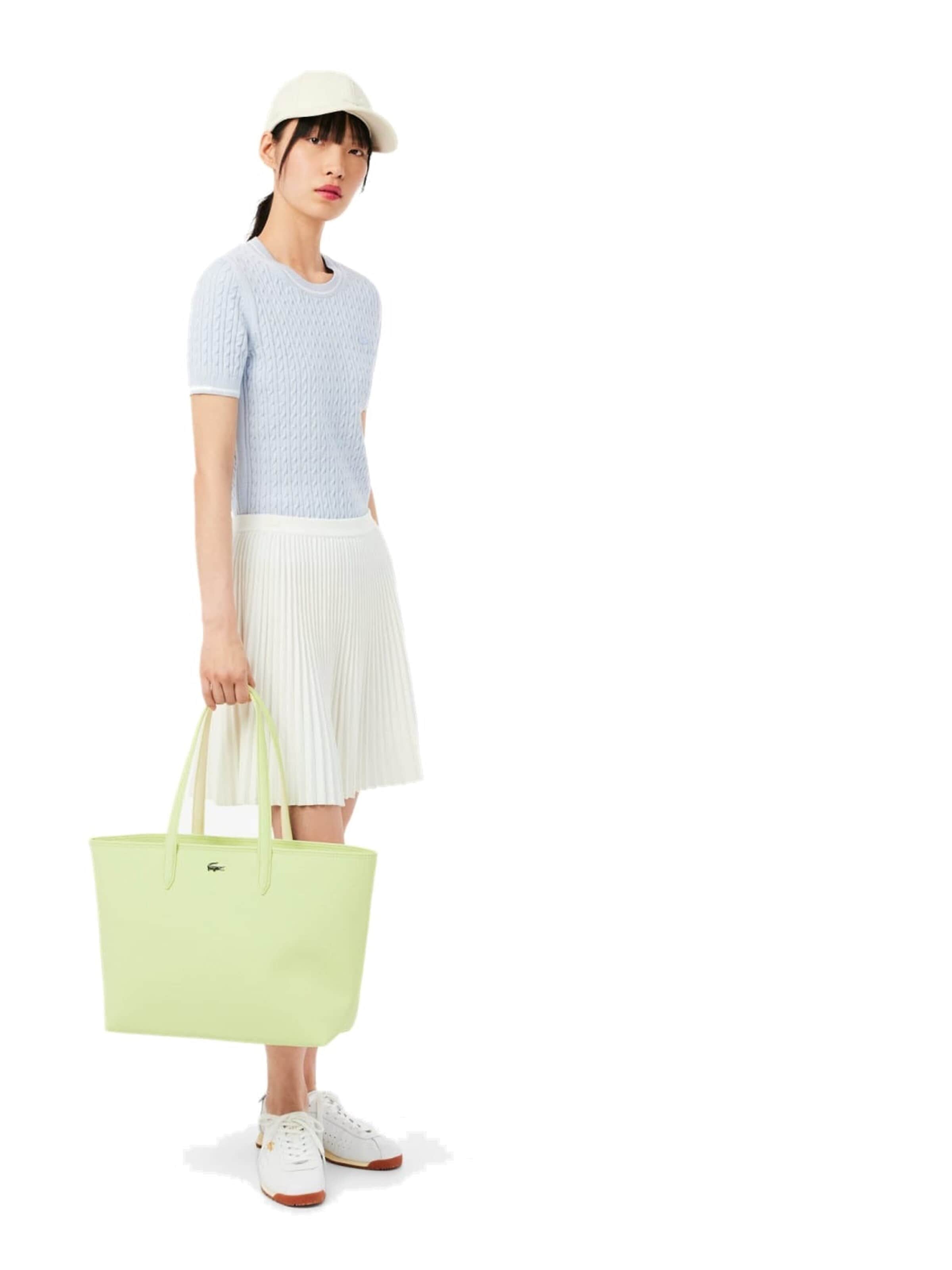 LACOSTE Torba shopper 'Lacoste Sac cabas zippé Anna Sencha Poudre' w kolorze zielony