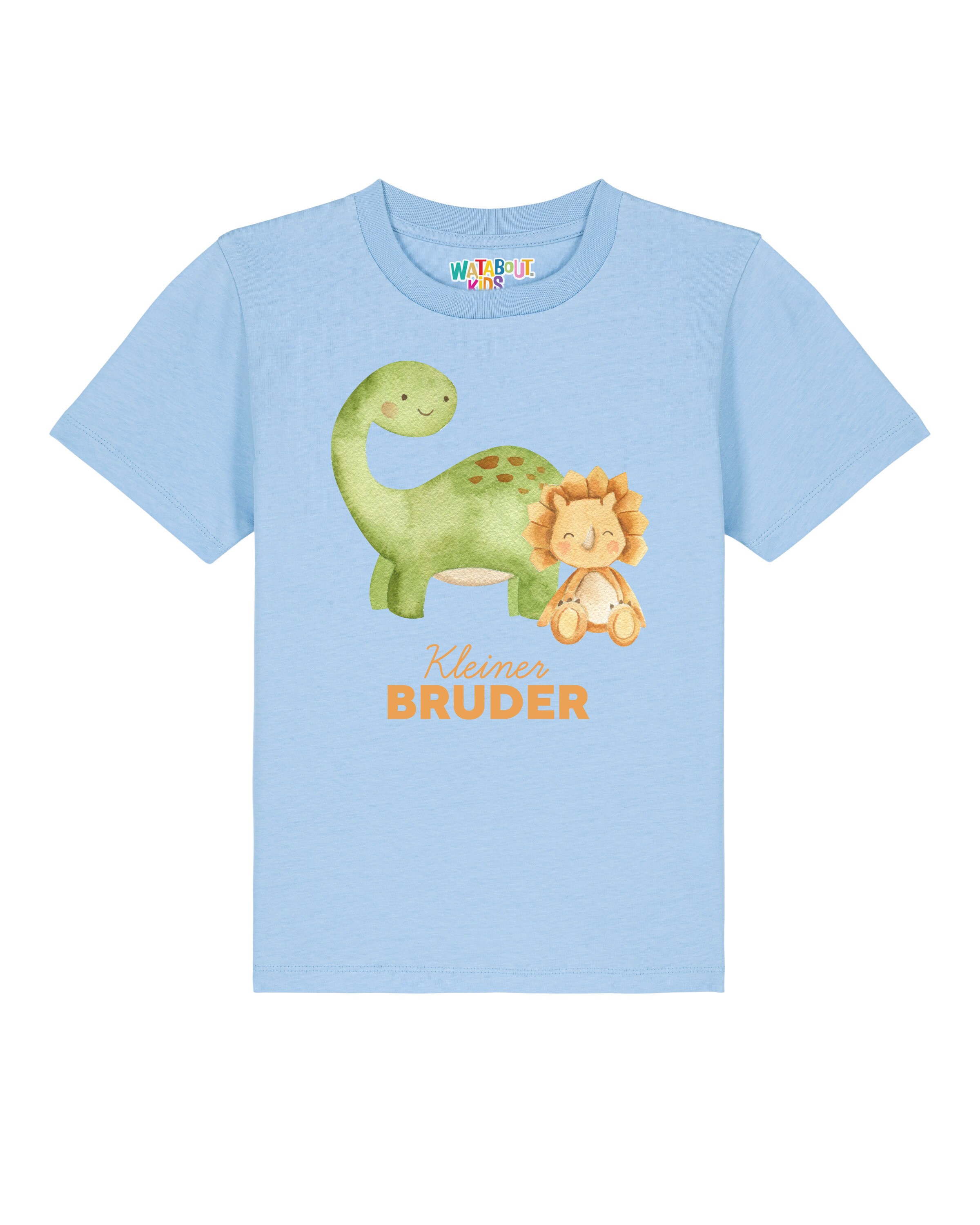 watabout.kids Shirt 'Dinosaurier 06 Kleiner Bruder' in Blue: front