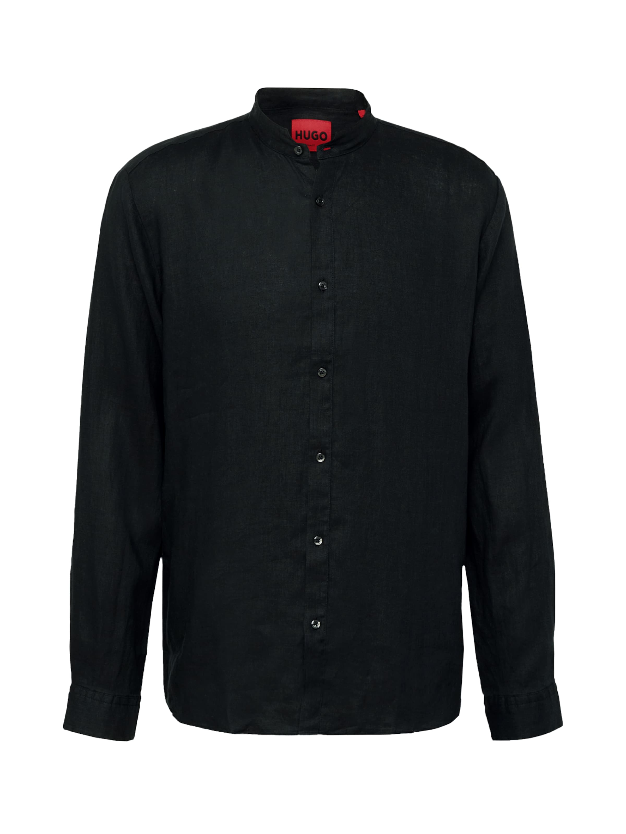 HUGO Regular fit Button Up Shirt 'Elvory' in Black: front