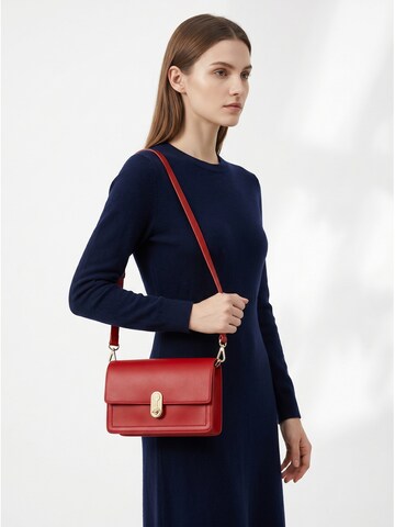 Borsa a spalla 'Borsa a Spalla Carol Miniflap Bruno Magli Eco-Pelle Twist Lock' di Bruno Magli in rosso
